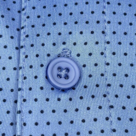 Rorie Whelan Golf Polo Shirt Mens Extra Large Blue Dot Performance RW Stretch XL - Picture 5 of 10
